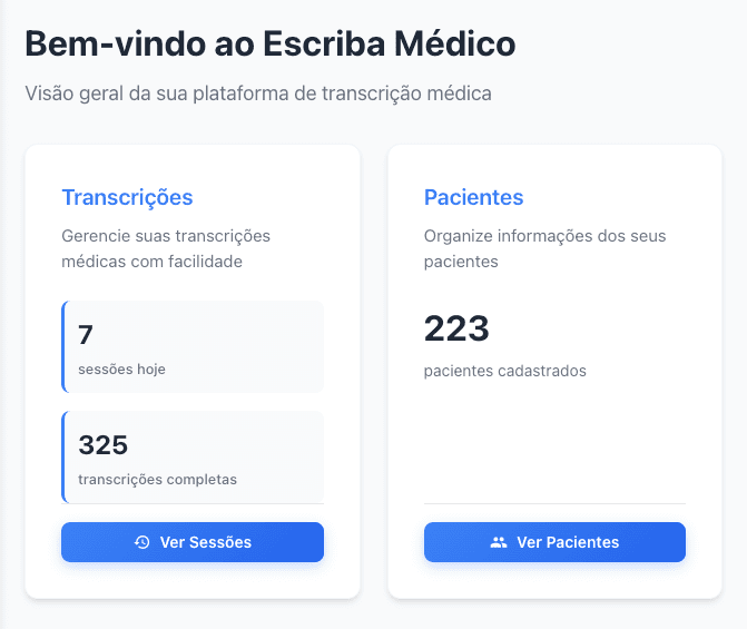 Interface do Escriba Médico
