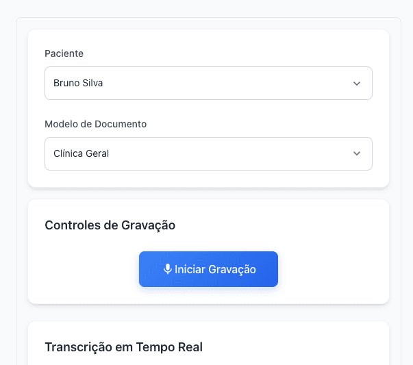 Transcrição do Escriba Médico